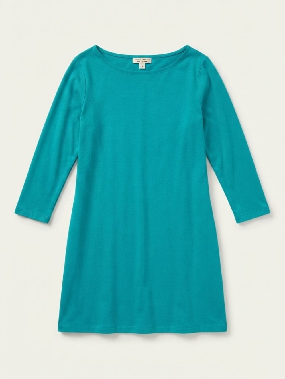 Jessica London Teal Boatneck Knit Shift Dress Plus Size 18 Casual 3/4 S